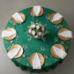Crinkle Shimmer 120" Round Tablecloth - Emerald Green