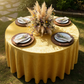 Crinkle Shimmer 120" Round Tablecloth - Gold