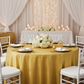 Crinkle Shimmer 120" Round Tablecloth - Gold