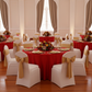 Crinkle Shimmer 120" Round Tablecloth - Red