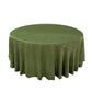 Crinkle Shimmer 120" Round Tablecloth Willow Green front view