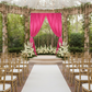 Crinkle Shimmer 12ft H x 52" W Drape/Backdrop Panel - Fuchsia