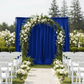 Crinkle Shimmer 12ft H x 52" W Drape/Backdrop Panel - Royal Blue
 for garden wedding arch setup