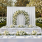 Crinkle Shimmer 12ft H x 52" W Drape/Backdrop Panel - White
