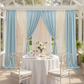 Crinkle Shimmer 12ft H x 52" W Drape/Backdrop Panel - Baby Blue