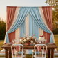Crinkle Shimmer 12ft H x 52" W Drape/Backdrop Panel - Baby Blue