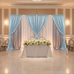 Crinkle Shimmer 12ft H x 52" W Drape/Backdrop Panel - Baby Blue