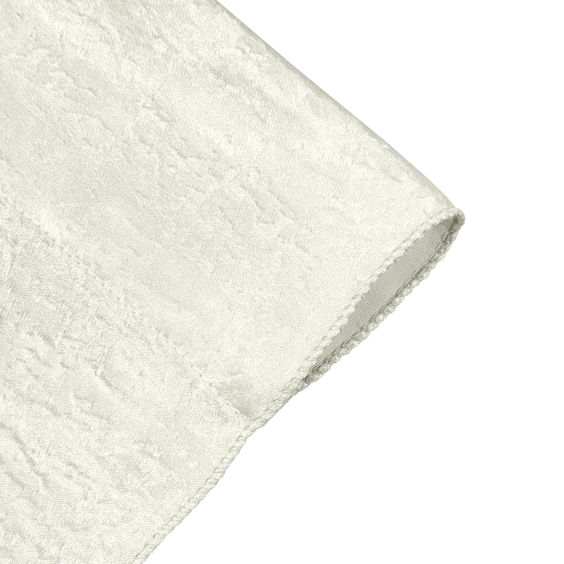 Crinkle Shimmer 12ft H x 52" W Drape/Backdrop Panel Ivory pocket view