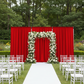 Crinkle Shimmer 12ft H x 52" W Drape/Backdrop Panel Red for Garden Wedding