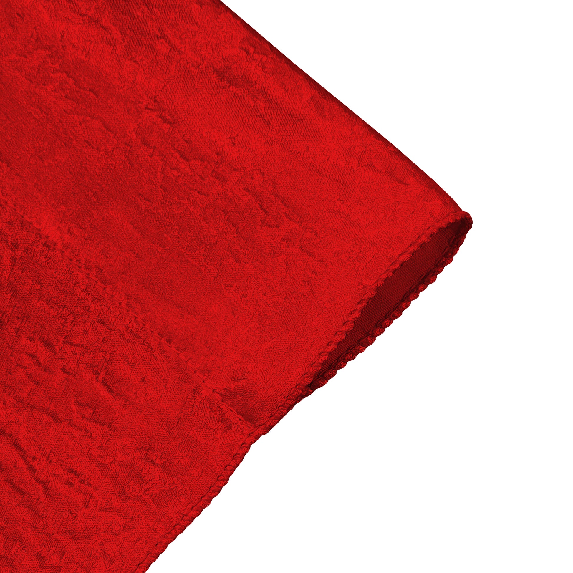 Crinkle Shimmer 12ft H x 52" W Drape/Backdrop Panel Red pcoket close up
