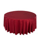 Crinkle Shimmer 132" Round Tablecloth Burgundy full view
