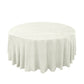 Crinkle Shimmer 132" Round Tablelcoth Ivory overivew