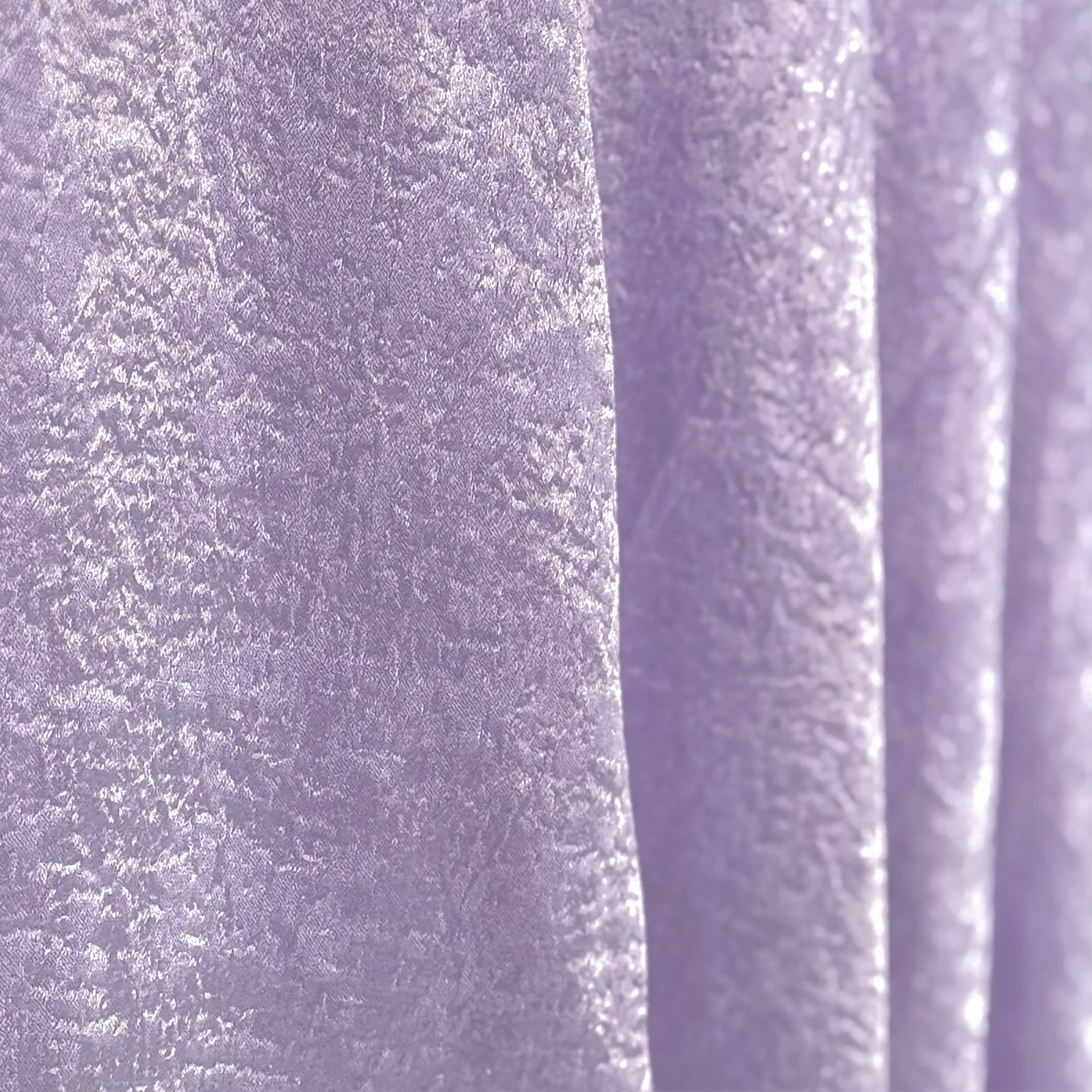 Crinkle Shimmer Lavender fabric close up