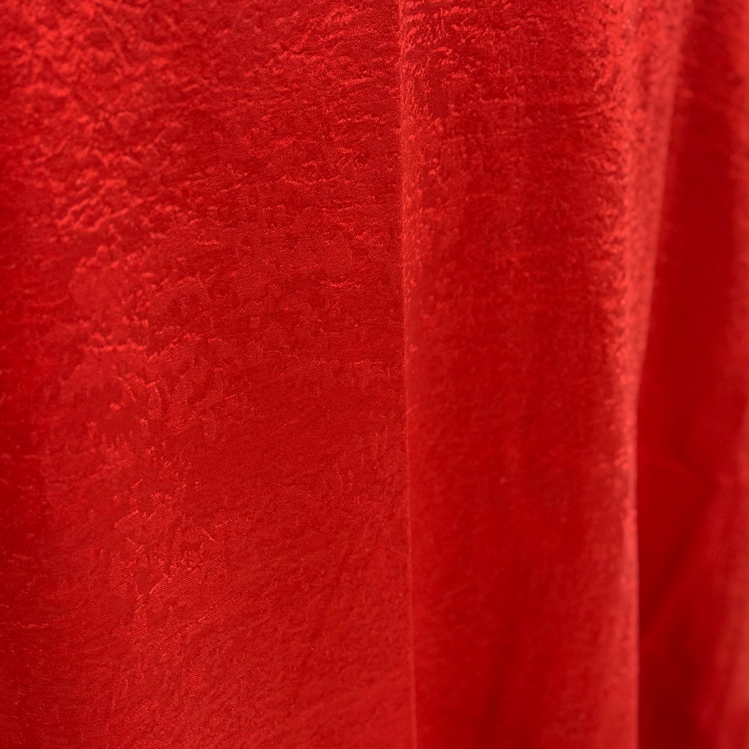 Crinkle Shimmer Red fabric close up