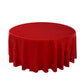 Crinkle Shimmer 132" Round Tablecloth Red full view