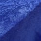 Crinkle Shimmer 132" Round Tablecloth Royal Blue close up