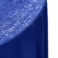 Crinkle Shimmer 132" Round Tablecloth Royal Blue edge view