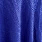 Crinkle Shimmer 132" Round Tablecloth Royal Blue fabric close up