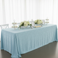 Crinkle Shimmer 90"x132" Rectangular Tablecloth - Baby Blue for a baby shower dessert table