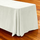 Crinkle Shimmer 90"x132" Rectangular Tablecloth Ivory end view