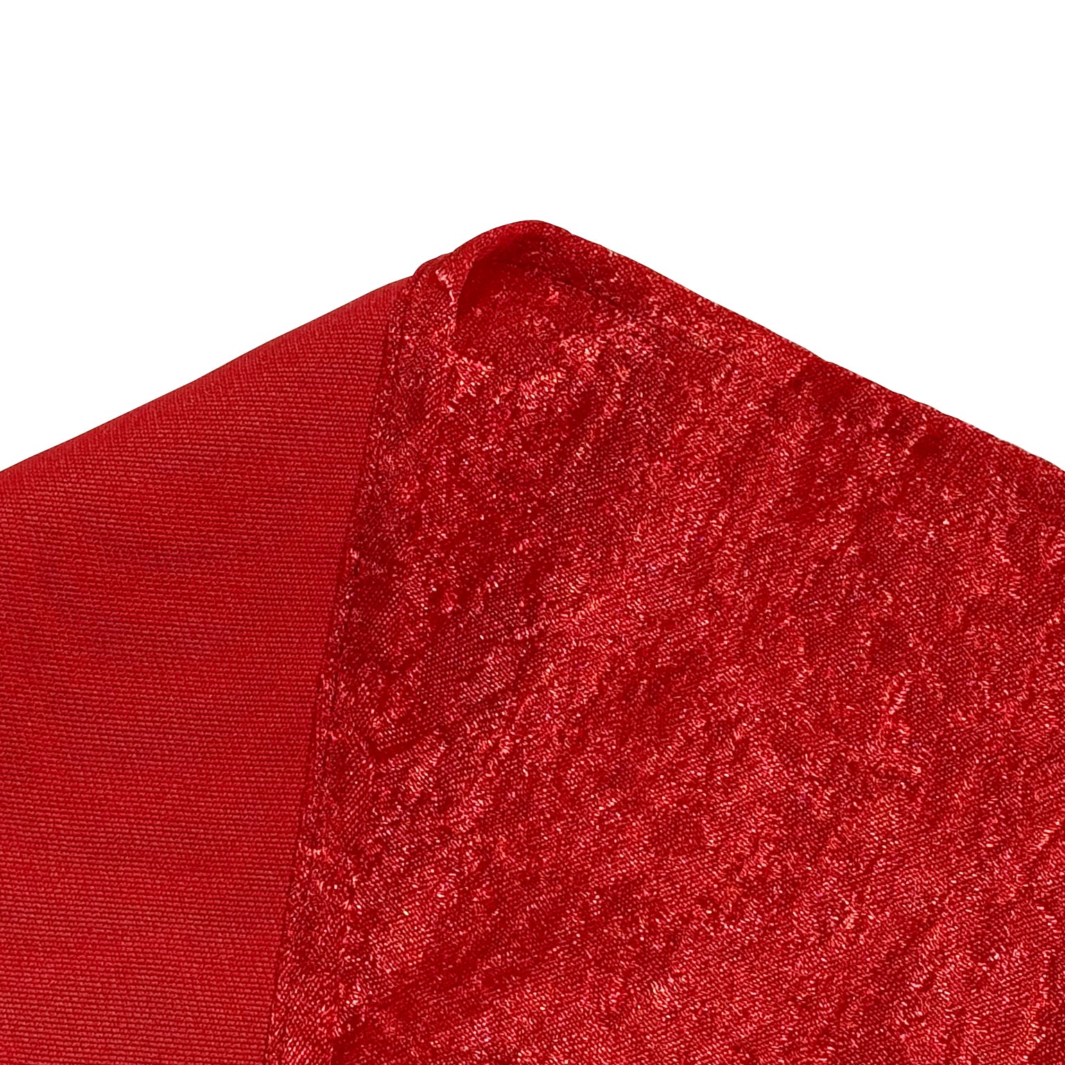 Crinkle Shimmer 90"x132" Rectangular Tablecloth Red hemmed finish