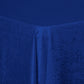 Crinkle Shimmer 90"x132" Rectangular Tablecloth Royal Blue close up