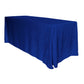 Crinkle Shimmer 90"x132" Rectangular Tablecloth Royal Blue angled view