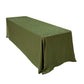 Crinkle Shimmer 90"x132" Rectangular Tablecloth Willow Green angled view