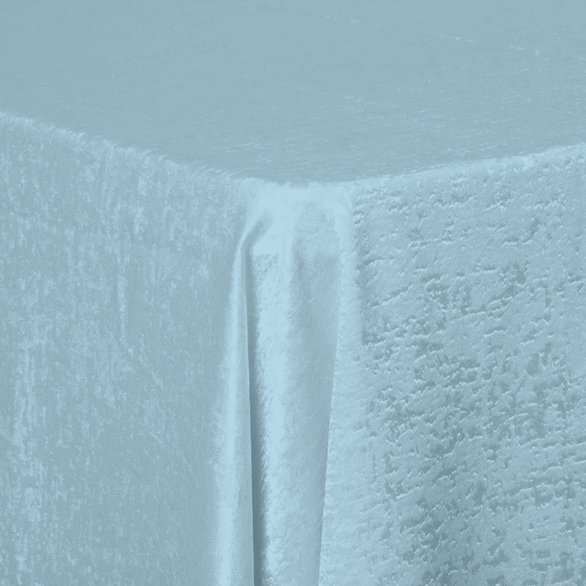 Crinkle Shimmer 90"x156" Rectangular Tablecloth Baby Blue close up