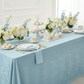Crinkle Shimmer 90"x156" Rectangular Tablecloth - Baby Blue