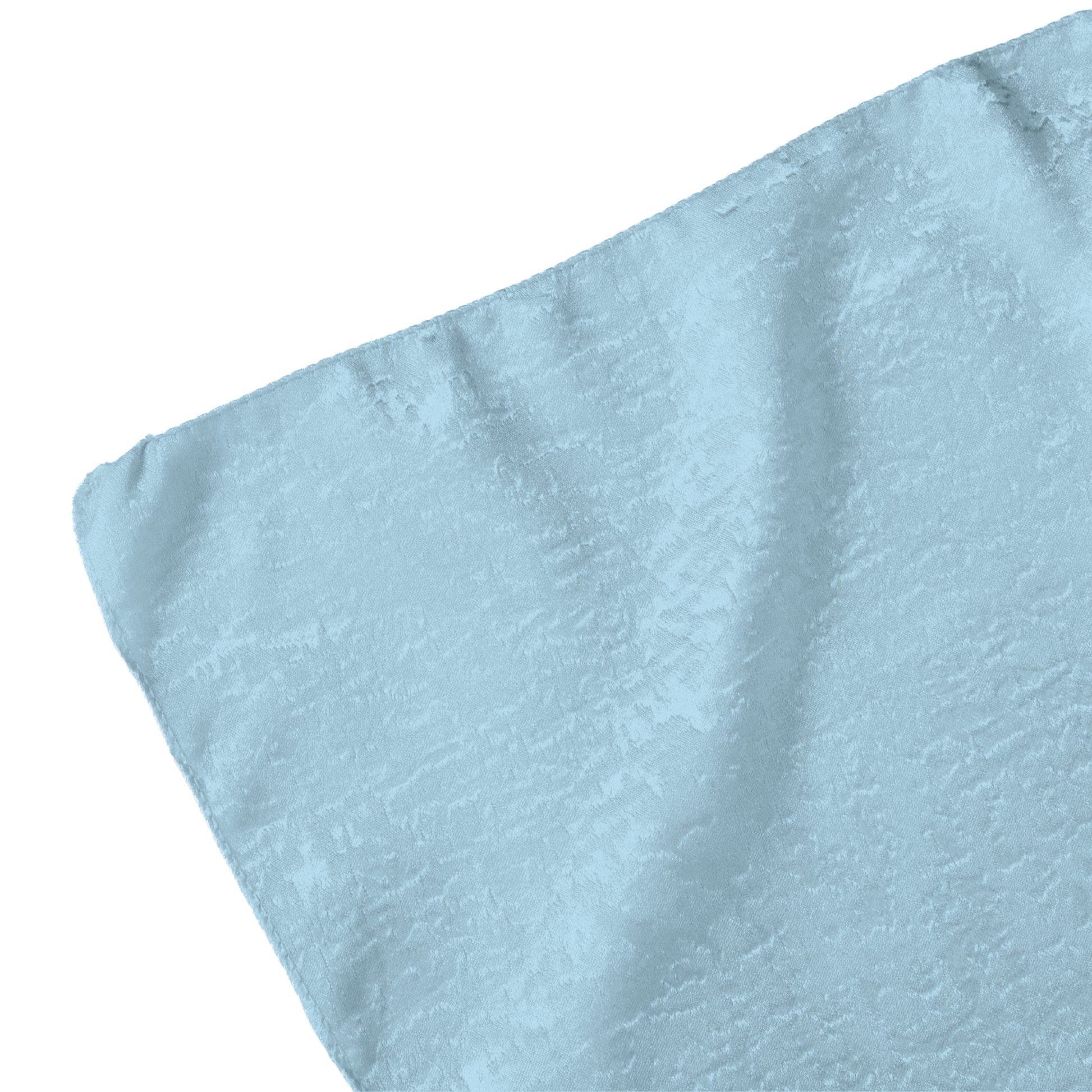 Crinkle Shimmer 90"x156" Rectangular Tablecloth Baby Blue serged edge finish