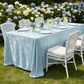 Crinkle Shimmer 90"x156" Rectangular Tablecloth - Baby Blue