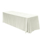 Crinkle Shimmer 90"x132" Rectangular Tablecloth Ivory angled view