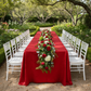 Crinkle Shimmer 90"x156" Rectangular Tablecloth - Red