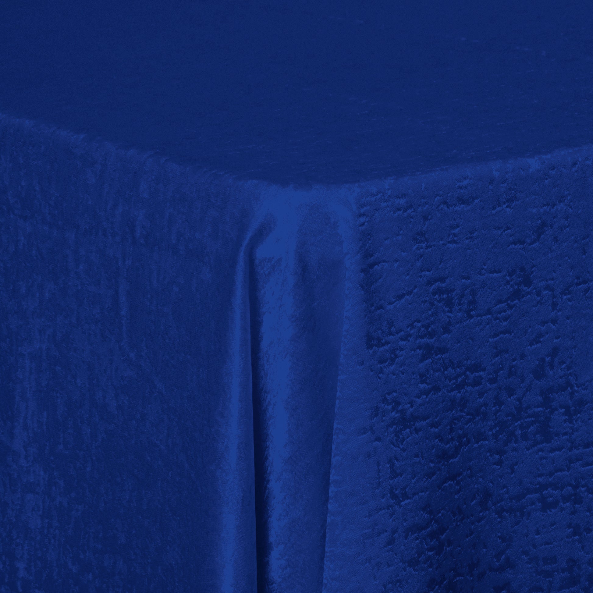 Crinkle Shimmer 90"x156" Rectangular Tablecloth Royal Blue close up