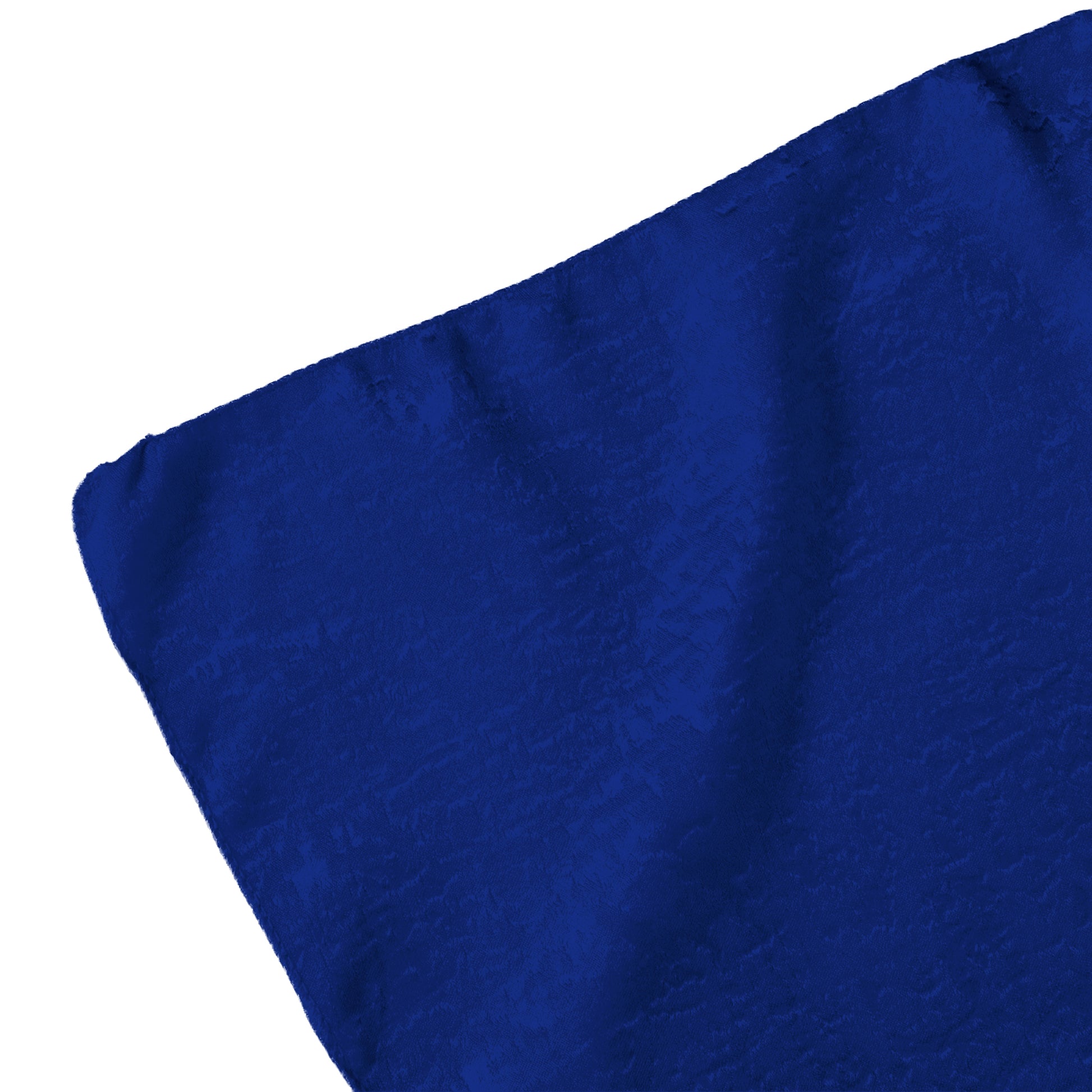 Crinkle Shimmer 90"x156" Rectangular Tablecloth Royal Blue serged edge finish