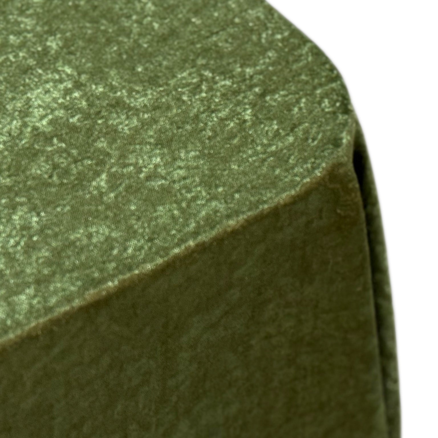 Crinkle Shimmer 90"x156" Rectangular Tablecloth Willow Green edge view