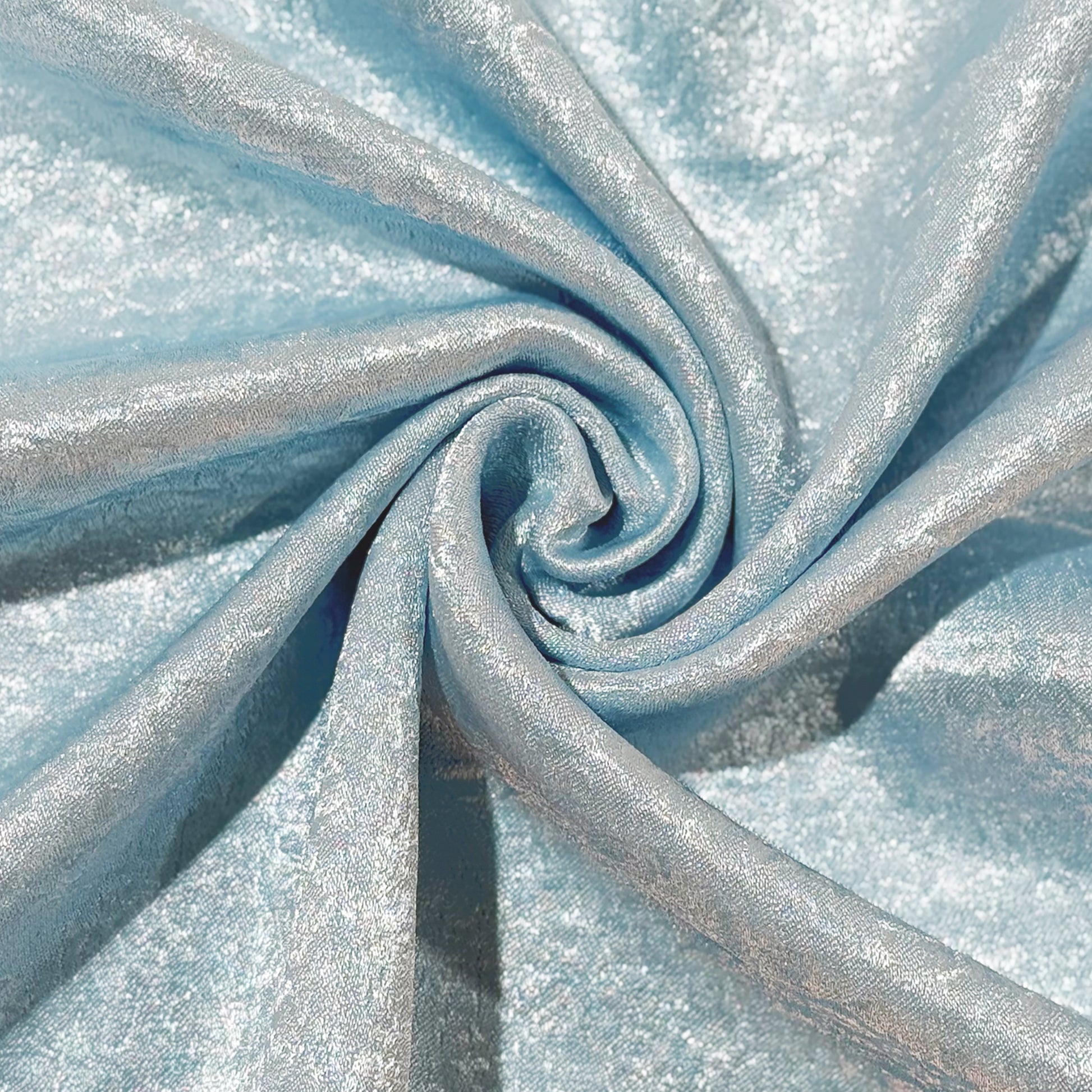 Crinkle Shimmer Baby Blue fabric