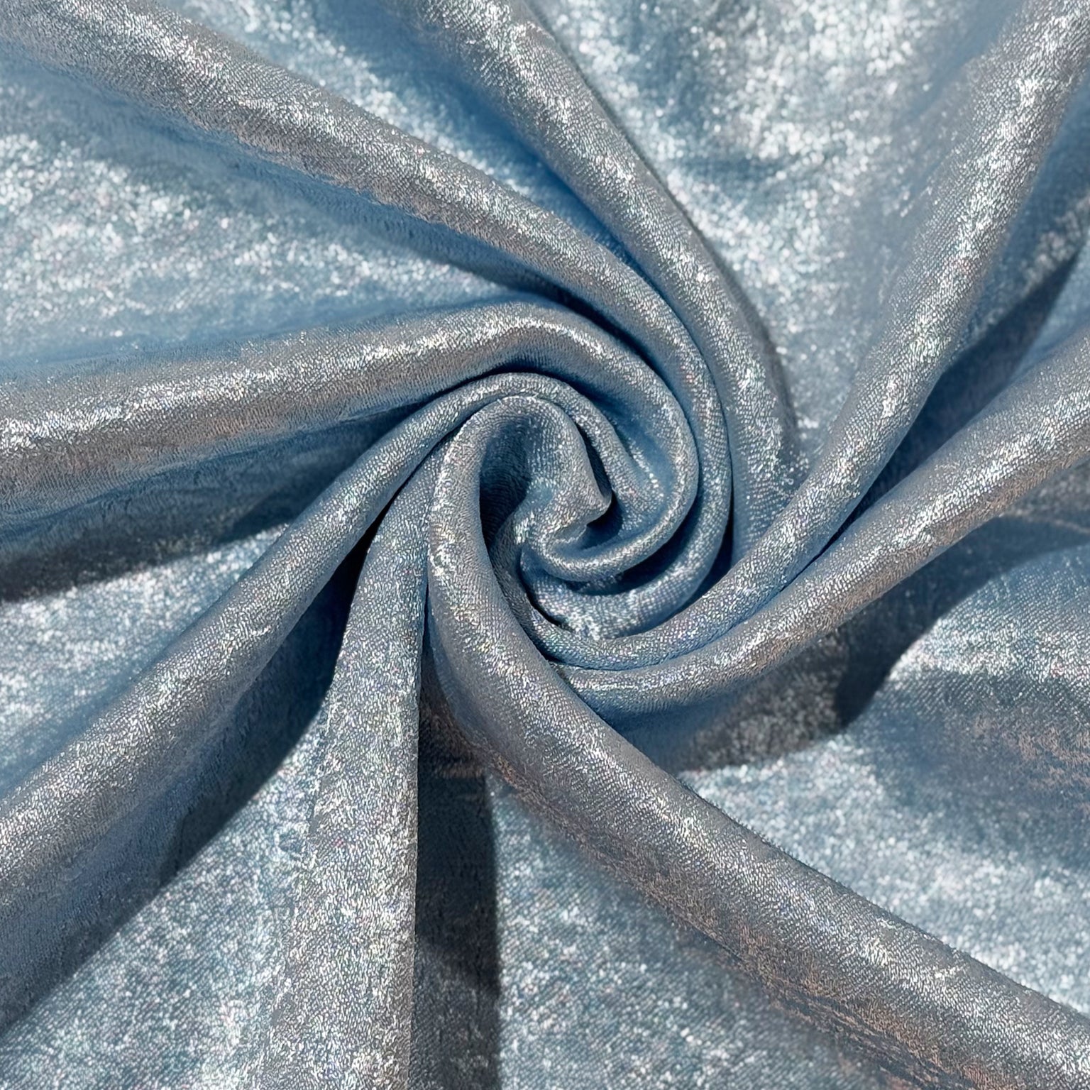 Crinkle Shimmer Baby Blue fabric