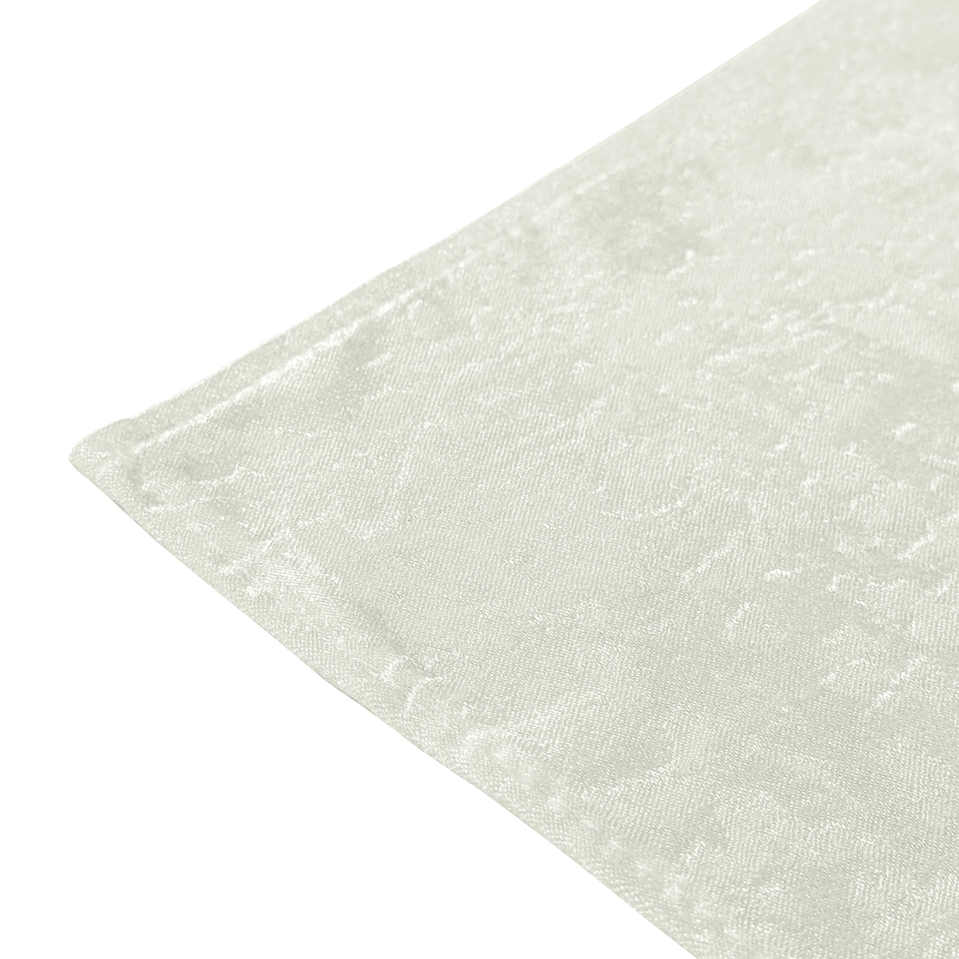 5 pcs/pk Crinkle Shimmer Napkin 20"x20" Ivory close of the hemmed edge finish