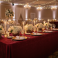 Crinkle Shimmer Rectangular Tablecloth Burgundy - Wedding Reception