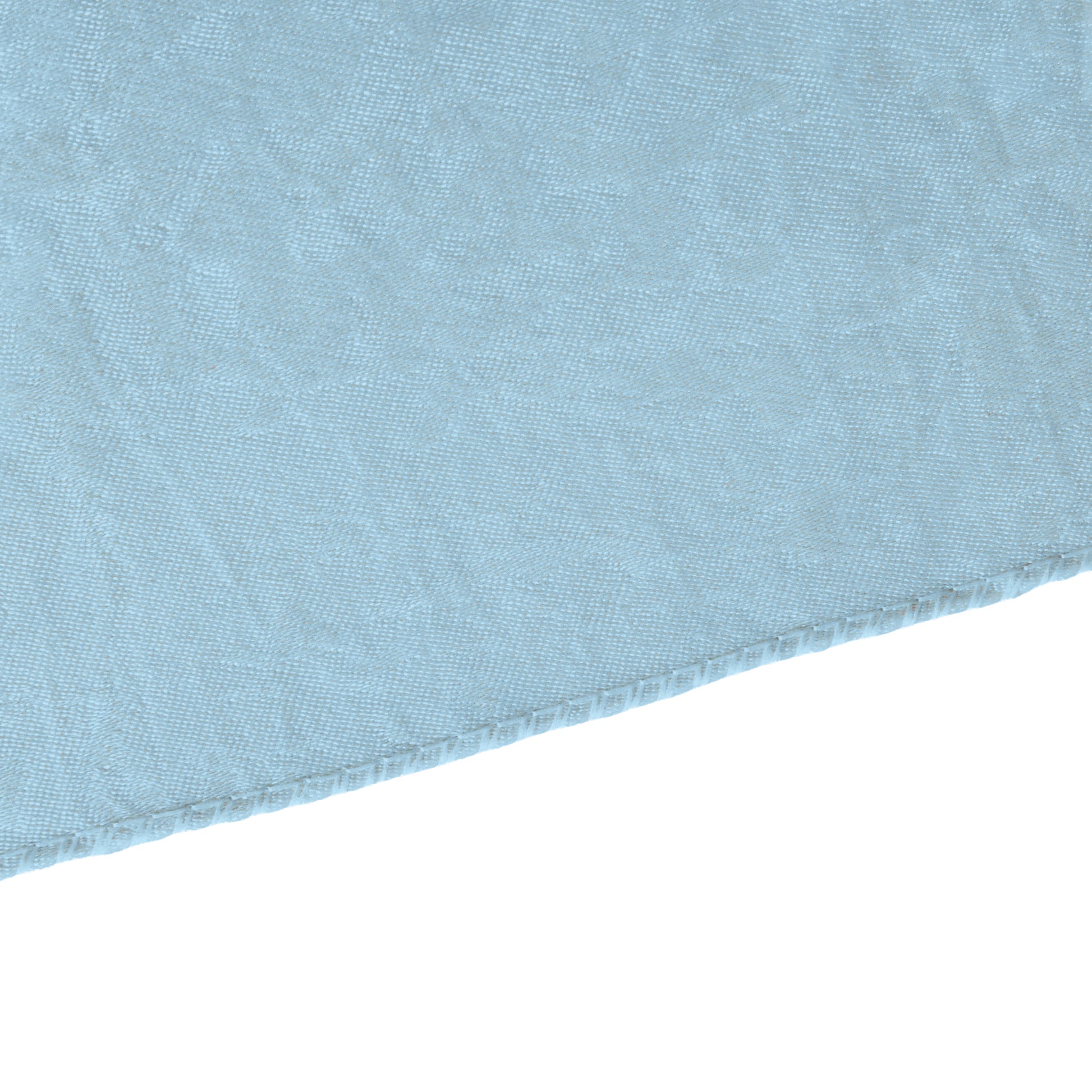 Crinkle Shimmer Table Runner Baby Blue serged edge finish