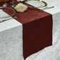 Crinkle Shimmer Table Runner Burgundy end view