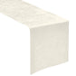 Crinkle Shimmer Table Runner Ivory angled view