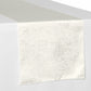 Crinkle Shimmer Table Runner Ivory front view