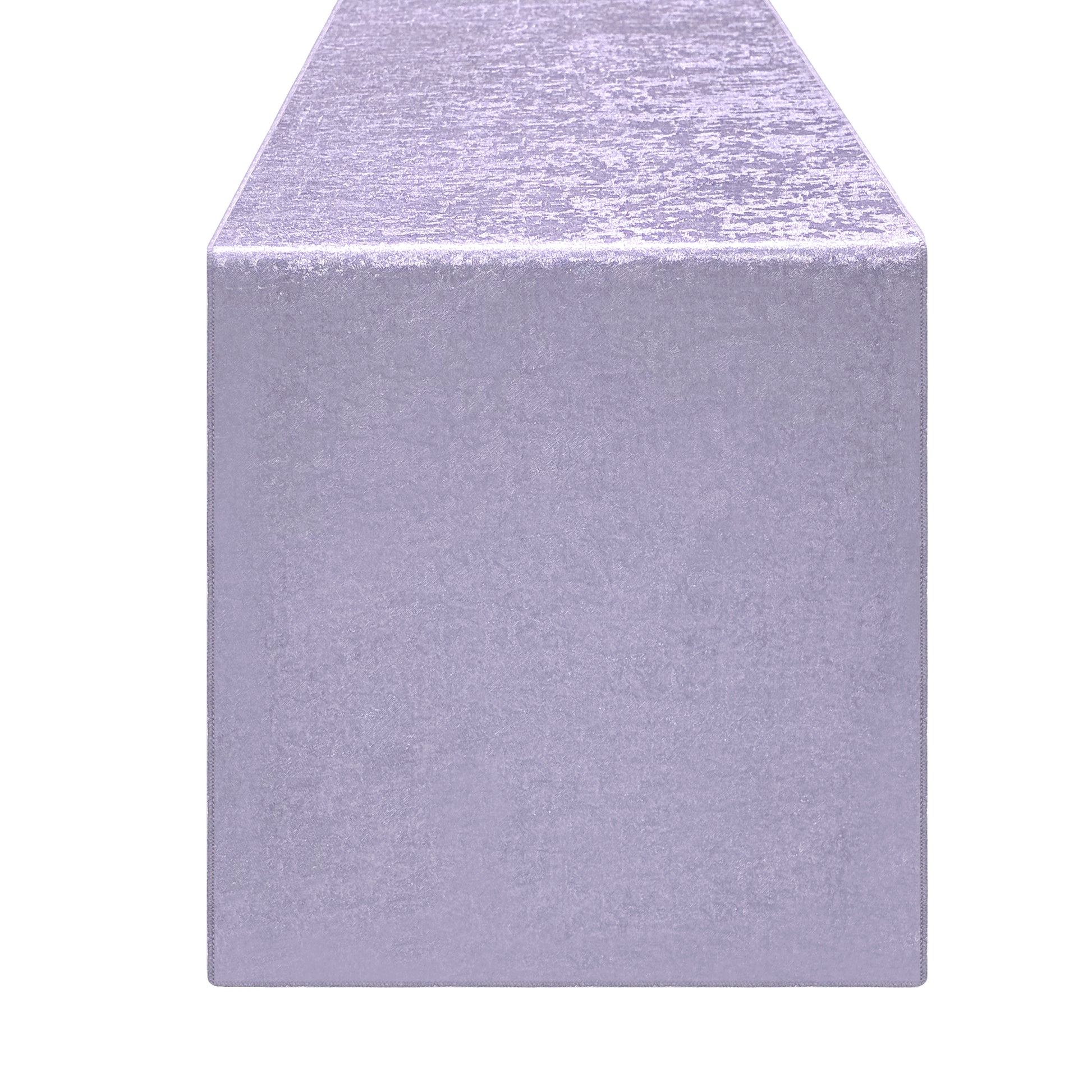 Crinkle Shimmer Table Runner Lavender end view