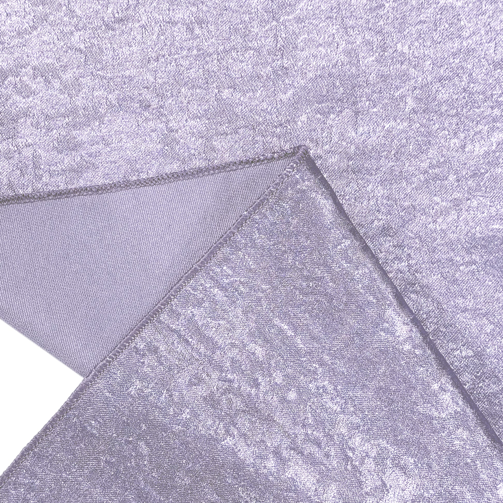 Crinkle Shimmer Table Runner Lavender underside