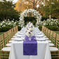 Crinkle Shimmer Table Runner Purple for Garden Reception
