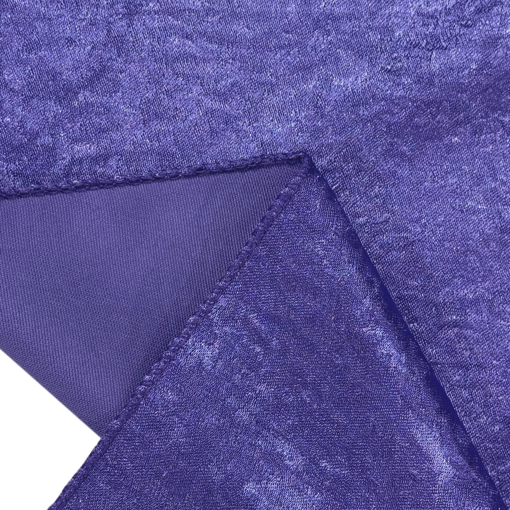 Crinkle Shimmer Table Runner Purple underside view