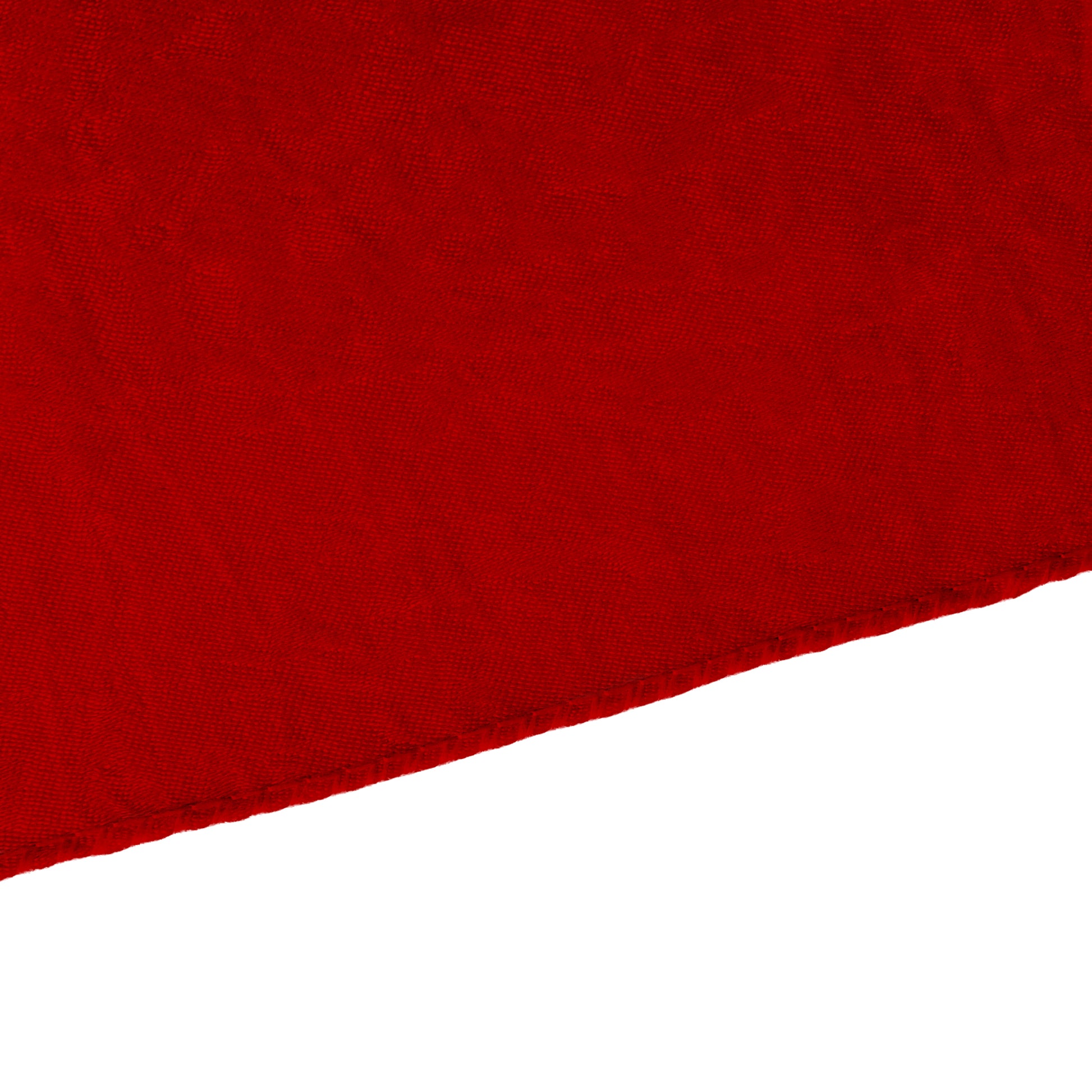 Crinkle Shimmer Table Runner Red serged edge finish